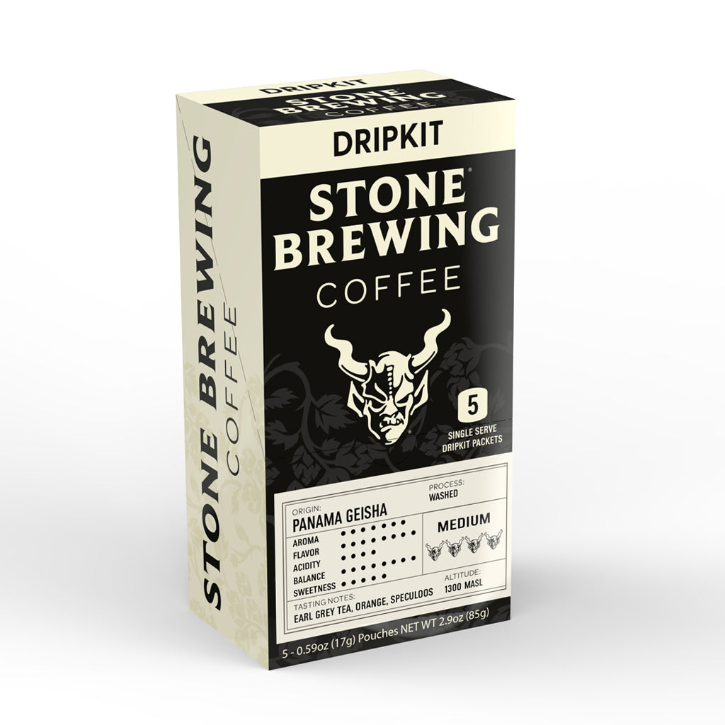 STONE Brewing Coffee Black Label Collection Single Origin Medium Roast DRIPKIT 5 Count