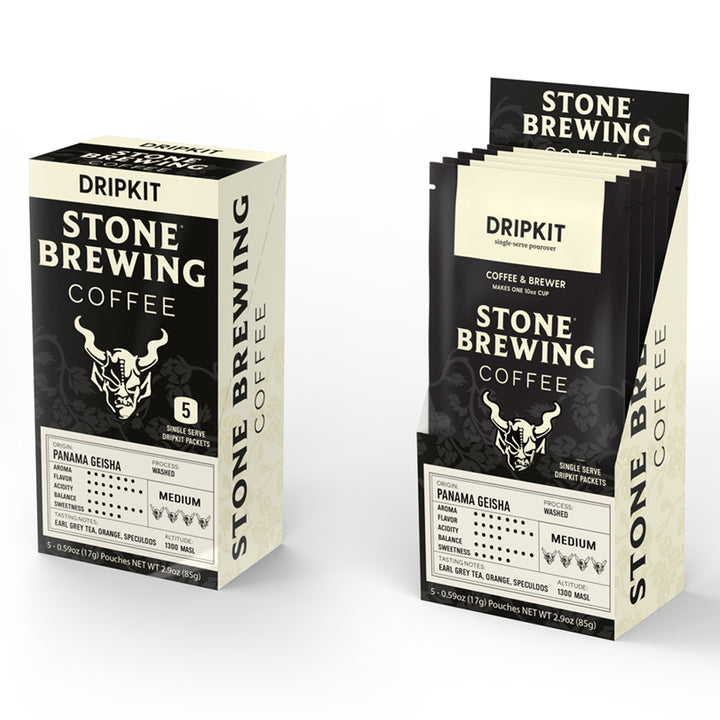 STONE Brewing Coffee Black Label Collection Single Origin Light Roast DRIPKIT 5 Count